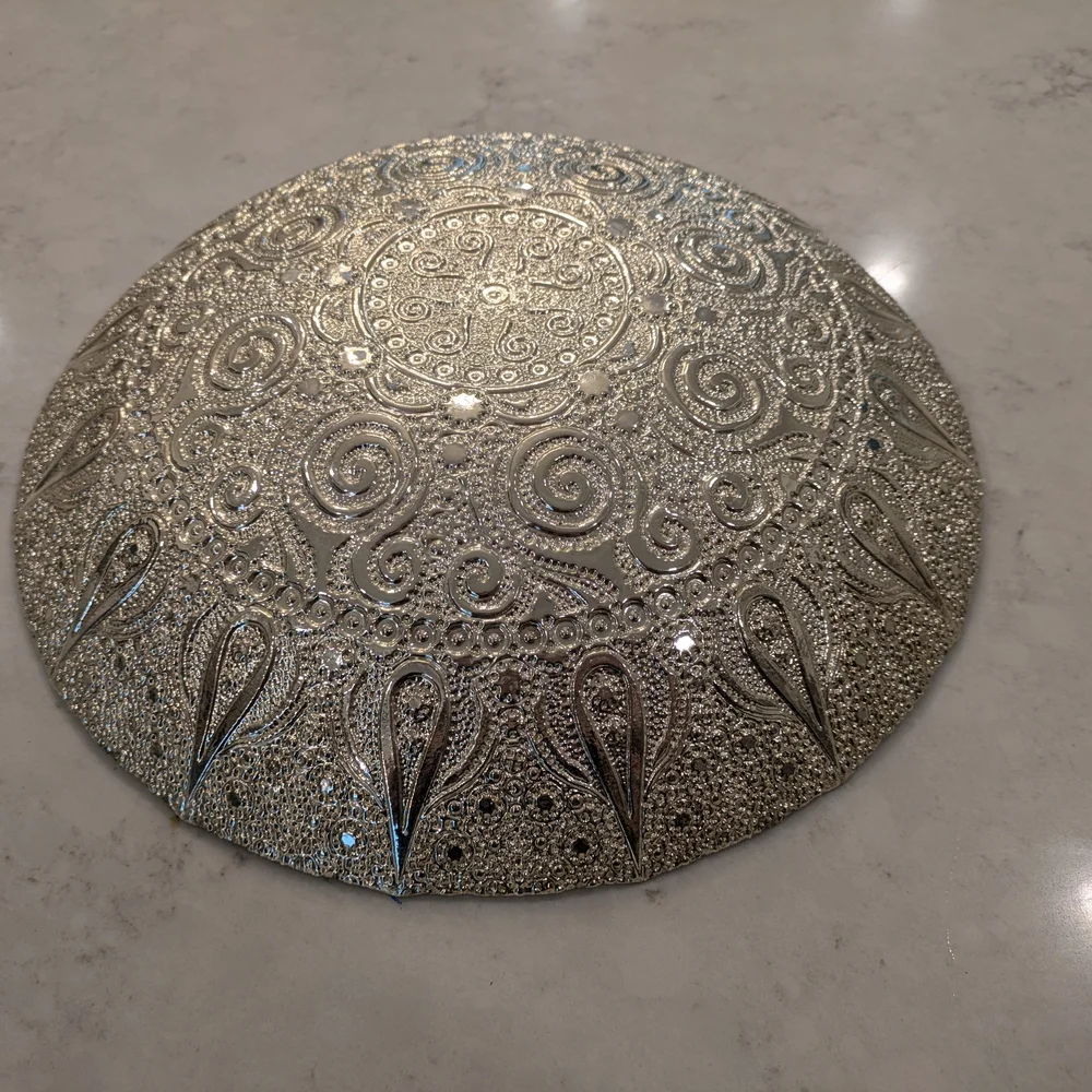 Elegant Silver Decorative Glass Bowl 13.5